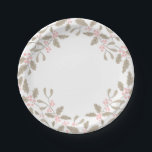 Holly and Mistletoe WreatPaper Bord blush roze<br><div class="desc">,  roze holly bessen en bladeren van modern tan vormen een groet om een delicate en charmante aanvulling te zijn op uw moderne feestdag.</div>