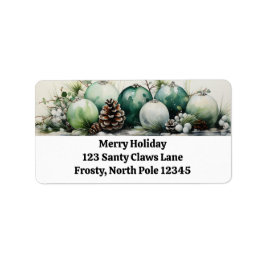 Holly and Pine Garlands Retouradres Labels
