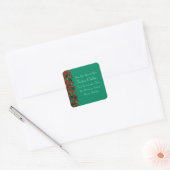 Holly and Pine Vakantie Eten Vierkante Sticker (Envelop)