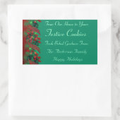 Holly and Pine Vakantie Eten Vierkante Sticker (Tas)