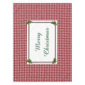 Holly and Polka Dots Holiday Table Cloth Tafelkleed (Voorkant)