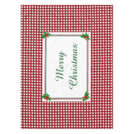 Holly and Polka Dots Holiday Table Cloth Tafelkleed