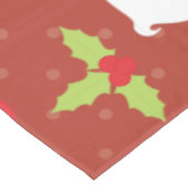 Holly and Santa Claus op geotteerde feestdag Tafelkleed (Gekanteld)