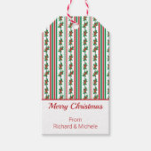 Holly and Stripe Holiday Cadeaulabel (Voorkant)