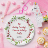 Holly and Waterverf Greenery Holiday Paper Bord (Feest)