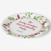 Holly and Waterverf Greenery Holiday Paper Bord (Gekanteld)