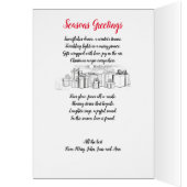 Holly Archway gepersonaliseerd kerst Wenskaart (Binnen (Links))