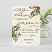 Holly Avonduitnodiging Kaart (Staand voorkant)