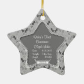 Holly Baby's Eerste Kerstmis 2023 Ster Keramisch Ornament (Achterkant)
