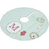 Holly Bales Cardinaal Monogram Initiaal Boom Kerstboom Rok (Gekanteld)