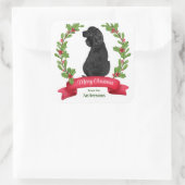 Holly Banner Black Cocker Spaniel Kerstmis Vierkante Sticker (Tas)