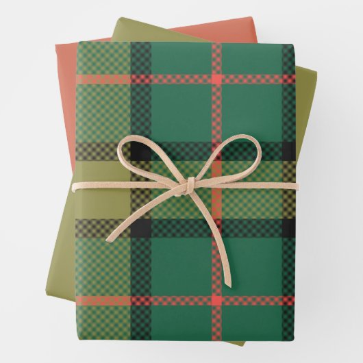 Holly & Basil Wrapping Paper Flat Sheet Set of 3 (In situ)