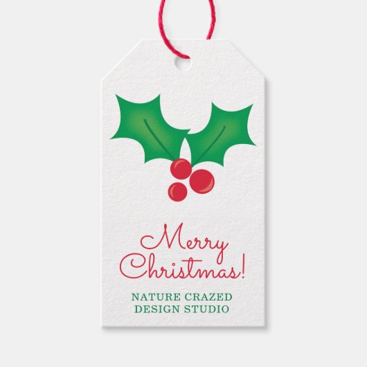 Holly Bedrijfs Cadeaubijslags Cadeaulabel (Voorkant)