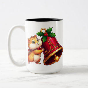 Holly Bell Hamster Kerst Charme Tweekleurige Koffiemok