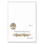 Holly Bell Kerstmis Bruiloft Gast Naam Plaats Kaar Kaart (Voorkant)