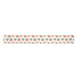 Holly Bell Stocking Rood Wit Groen Goud Kerstmis Satijnen Lint