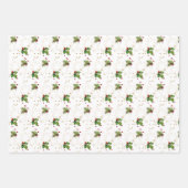 Holly, Bells en Stars Kerstmis Inpakpapier Vel (Voorkant 3)