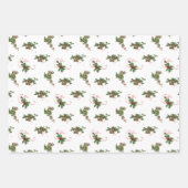 Holly, Bells en Stars Kerstmis Inpakpapier Vel (Voorkant)