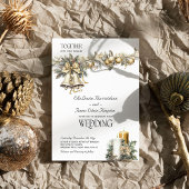 Holly Bells Golden Berries Winter Wedding Kaart