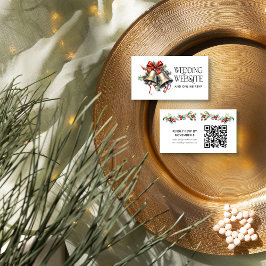 Holly Bells Winter Bruiloft Website en Online RSVP Informatiekaartje