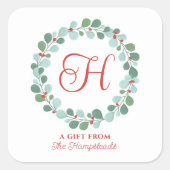 Holly Ber Christmas Vierkante Sticker (Voorkant)