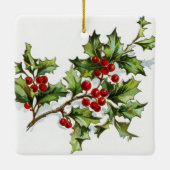 Holly Berries20150801 Keramisch Ornament (Achterkant)