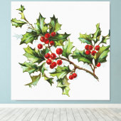 Holly Berries20150802 Canvas Afdruk (Insitu (Houten vloer))