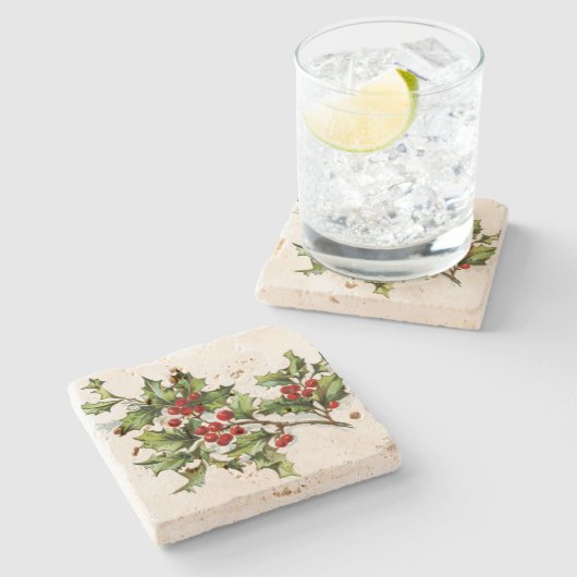 Holly Berries20150802 Stenen Onderzetter (Zijkant)