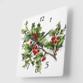 Holly Berries20150802 Vierkante Klok (Hoek)