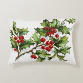 Holly Berries 001 Decoratief Kussen