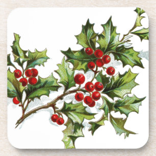 Holly Berries 001 Drankjes Onderzetter