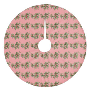 Holly berries 001 fleece kerstboom rok