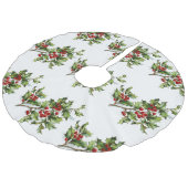 Holly berries 001 imitatie linnen kerstboom rok (Gekanteld)