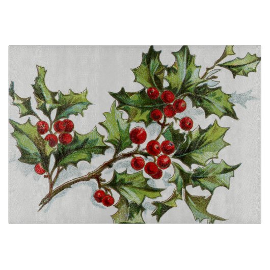 Holly Berries 001 Snijplank (Voorkant)