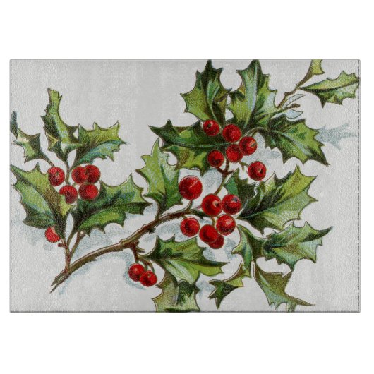 Holly Berries 001 Snijplank (Voorkant)