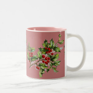Holly berries 001 tweekleurige koffiemok