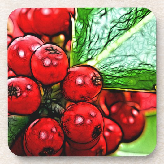 Holly Berries 006 Onderzetter (Voorkant)