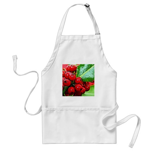 Holly Berries 006 Standaard Schort (Voorkant)