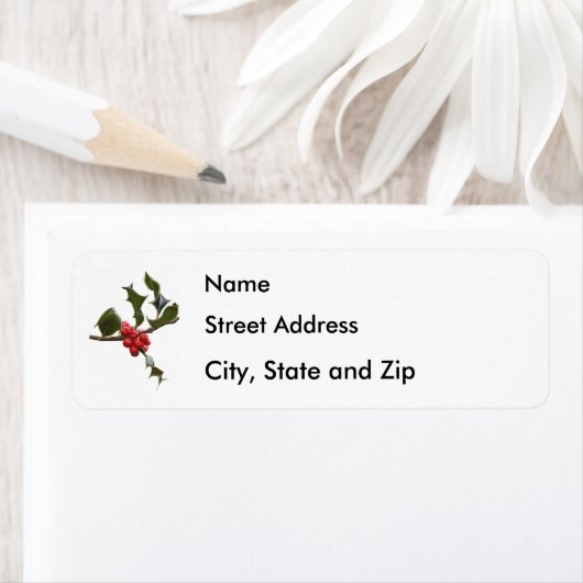 Holly Berries Adres Etiket (Insitu)