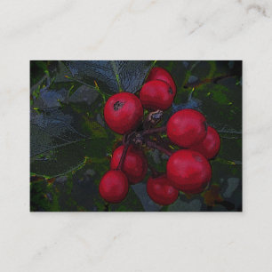 Holly Berries ATC Visitekaartje