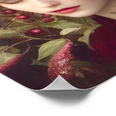 Holly Berries Beauful Woman Holiday Poster (Hoek)