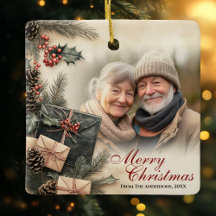  Holly Berries Beige Foto Kerst