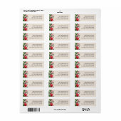 Holly Berries Bloemen Boho Kerstmis Retouradres Etiket (Full Sheet)