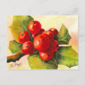 Holly Berries Briefkaart (Voorkant)