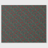 Holly Berries Cadeaupapier (Vlak)