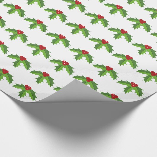Holly Berries Cadeaupapier (Hoek)
