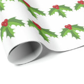 Holly Berries Cadeaupapier (Rol Hoek)