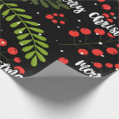Holly Berries Cadeaupapier (Hoek)