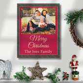 Holly Berries Christmas Canvas Afdruk