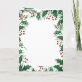 Holly Berries Christmas Clients Customer Employees Feestdagen Kaart (Achterkant)